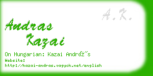 andras kazai business card